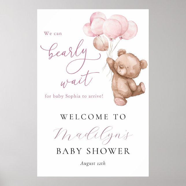 Wir können frühzeitig auf eine Teddy Bear Baby Dus Poster (Vorne)