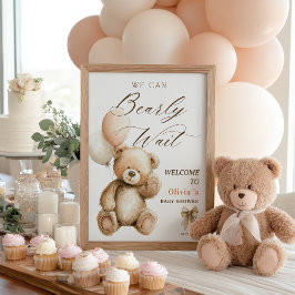 Wir können frühzeitig auf eine Teddy Bear Baby Dus Poster