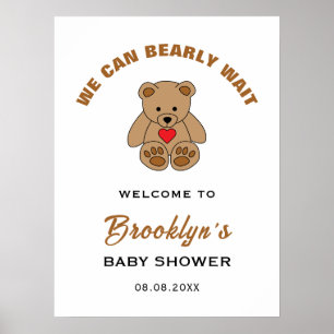 Wir können frühzeitig auf eine Teddy Bear Baby Dus Poster