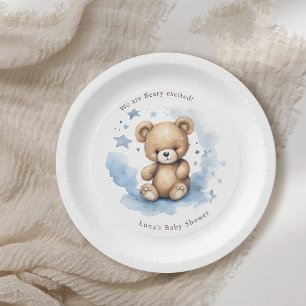 Wir können frühzeitig auf Pastel Blue Baby Dusche  Pappteller