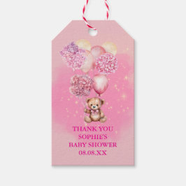 Wir können frühzeitig auf rosa Hydrangeas Balloons Geschenkanhänger