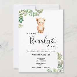 Wir können frühzeitig Babydusche warten Einladung