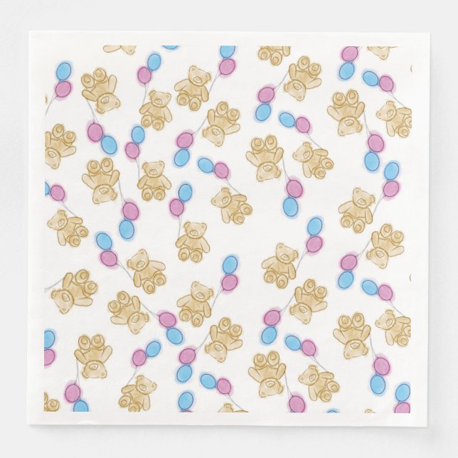 Wir können frühzeitig Babyduschservietten warten Serviette (Vorderseite)