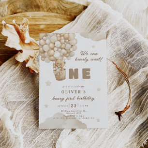 Wir können frühzeitig Bärenballon abwarten Einladung