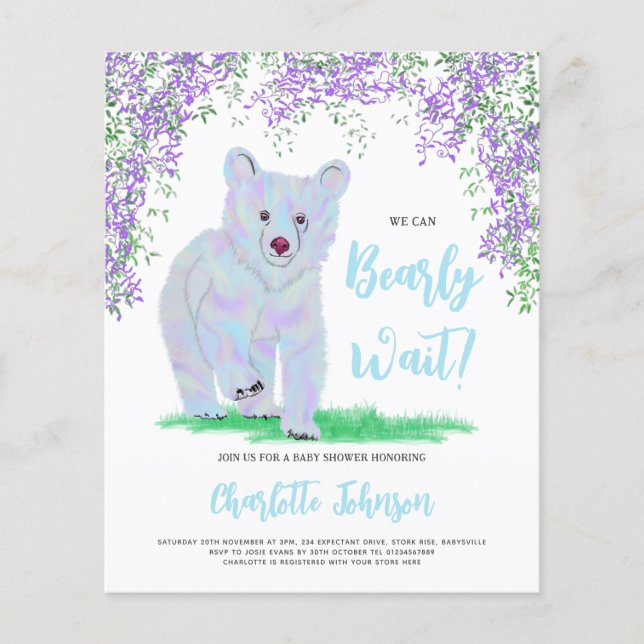 Wir können frühzeitig den blauen Waldbär warten (Vorderseite)