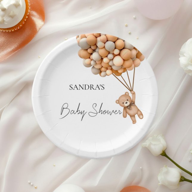 Wir können frühzeitig den Teddy Bären-Ballon abwar Pappteller (Von Creator hochgeladen)