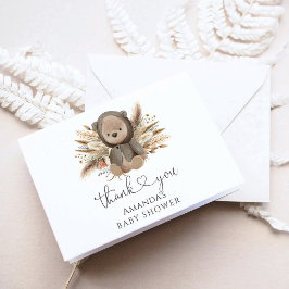 Wir können frühzeitig die Boho Bear Baby Dusche ab Dankeskarte