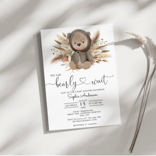 Wir können frühzeitig die Boho Bear Baby Dusche ab Einladung