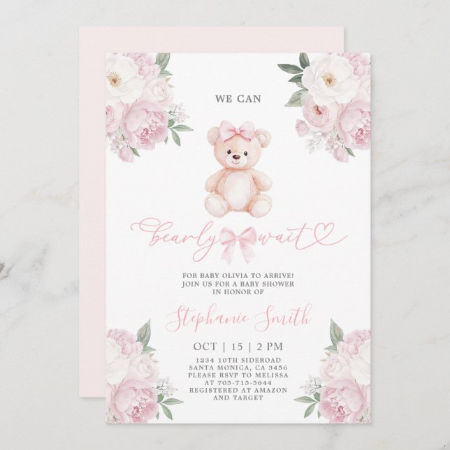 Wir können frühzeitig die Einladung eines Babydusc (Vorne/Hinten)