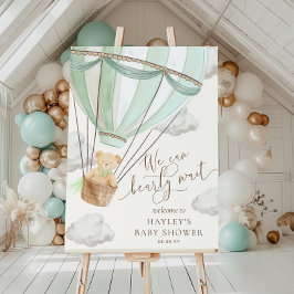 Wir können frühzeitig die grüne Babydusche abwarte Poster