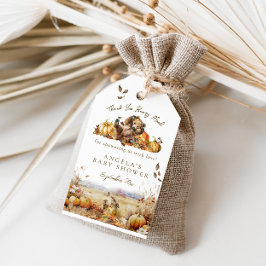 Wir können frühzeitig die Herbstwald-Babydusche ab Geschenkanhänger