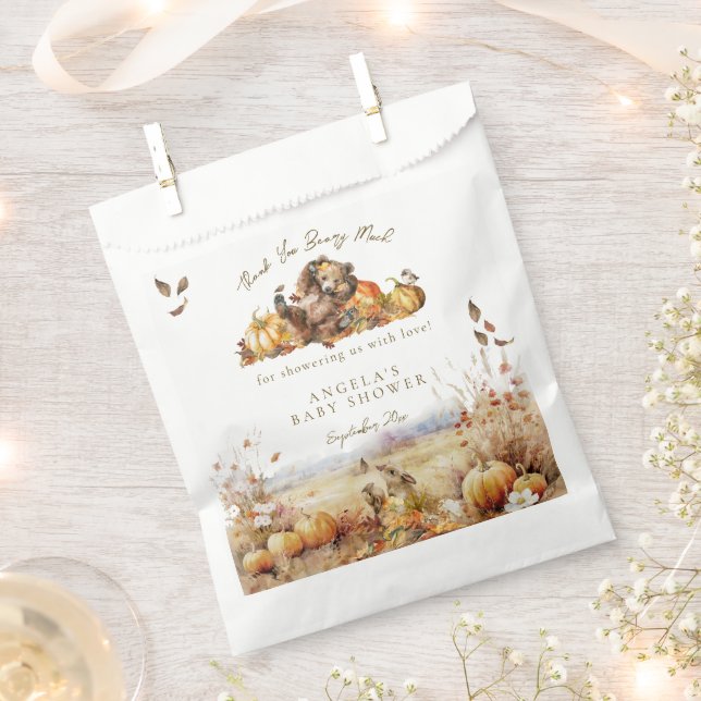 Wir können frühzeitig die Herbstwald-Babydusche ab Geschenktütchen (Ausgeschnitten)