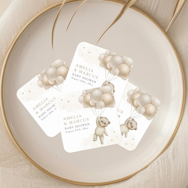 Wir können frühzeitig die neutrale Dusche des Tedd Quadratischer Aufkleber (Von Creator hochgeladen)