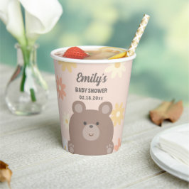 Wir können frühzeitig die Pink Daisies Girl Baby D Pappbecher