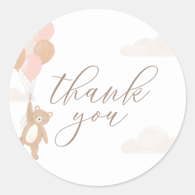 Wir können frühzeitig die Pink Girl Baby Dusche ab Runder Aufkleber (Vorderseite)