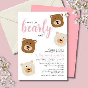 Wir können frühzeitig die Pink Girls Babydusche ab Einladung