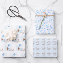 Wir können frühzeitig eine Personalisierte Babydus Geschenkpapier Set