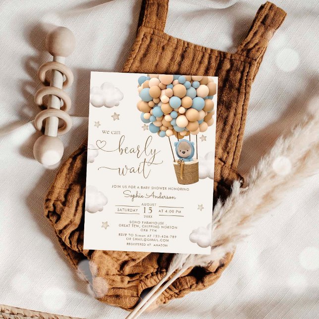 Wir können frühzeitig mit Balloons Babydusche wart Einladung (Von Creator hochgeladen)