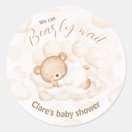 Wir können frühzeitig neutrale Babyduschkleber abw Runder Aufkleber