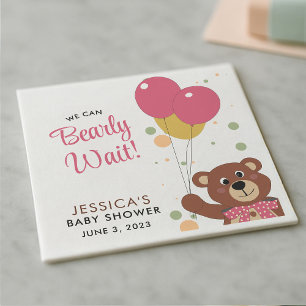 Wir können frühzeitig Niedliche Pink Baby Girl Dus Serviette