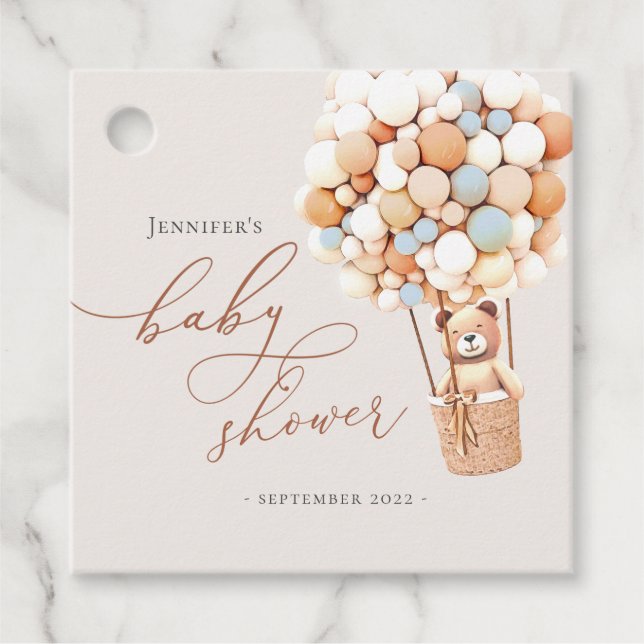 Wir können frühzeitig warten! Baby Shower Favor Ta Geschenkanhänger (Vorderseite)