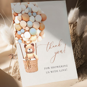 Wir können frühzeitig warten! Babydusche Danke Pos Postkarte