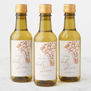 Wir können frühzeitig warten! Babydusche Mini-Wein Weinetikett