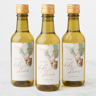 Wir können frühzeitig warten! Babydusche Mini-Wein Weinetikett