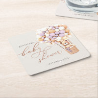 Wir können frühzeitig warten! Babydusche Square Pa