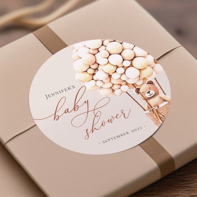 Wir können frühzeitig warten! Babyparty Runder Aufkleber (Von Creator hochgeladen)