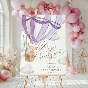 Wir können frühzeitig warten Ballon Baby Dusche Poster