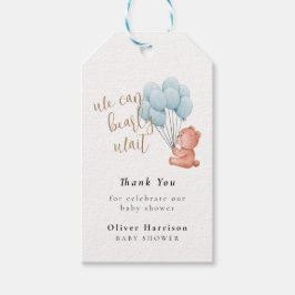 Wir können frühzeitig warten Bear Blue Balloon Bab Geschenkanhänger