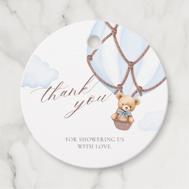 Wir können frühzeitig warten! Hot Air Baloon Viele Geschenkanhänger (Vorderseite)