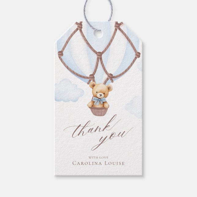 Wir können frühzeitig warten! Hot Air Baloon Viele Geschenkanhänger (Vorderseite)