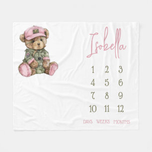 Wir können frühzeitig warten! Military Teddy Baby  Fleecedecke