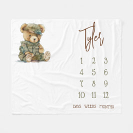 Wir können frühzeitig warten! Military Teddy Baby Fleecedecke