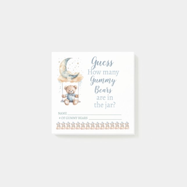 Wir können frühzeitig warten - wie viele Gummibäre Post-it Klebezettel (Vorderseite)