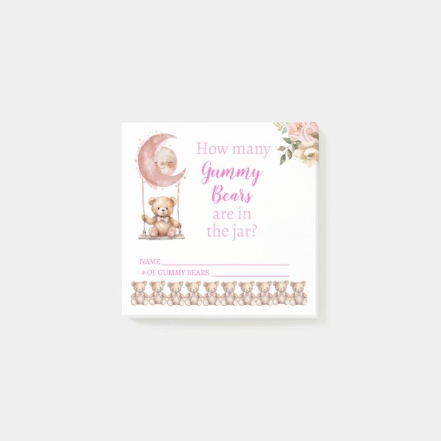 Wir können frühzeitig warten - wie viele Gummibäre Post-it Klebezettel (Vorderseite)