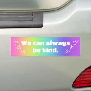 Wir können immer ein netter Regenbogen-Autoaufkleb Autoaufkleber