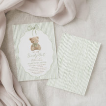 Wir können kaum warten Baby Shower Junge Grüne Str