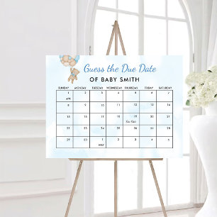 Wir können kaum warten Baby Shower Termin Poster