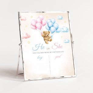 Wir können kaum warten Bär Geschlechtsenthüllungss Poster
