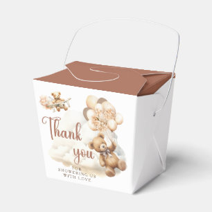 Wir können kaum warten Cub Brown Baby Shower Geschenkschachtel
