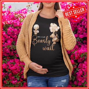 Wir können kaum warten Cub Brown Baby Shower Tri-Blend Shirt