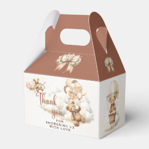 Wir können kaum warten Cub Brown Babyparty Geschenkschachtel