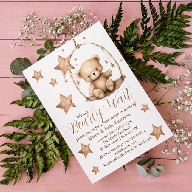 "Wir können kaum warten" Einladung zur Kinderdusch ("We can Barely Wait" Cradle Baby Shower Invitation)