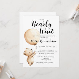 Wir können kaum warten neutrale Babyparty-Einladun Einladung