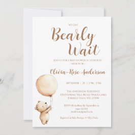 Wir können kaum warten neutrale Babyparty-Einladun Einladung