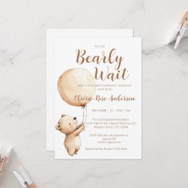 Wir können kaum warten neutrale Babyparty-Einladun Einladung