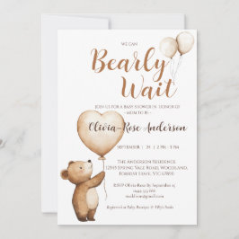 Wir können kaum warten neutrale Babyparty-Einladun Einladung